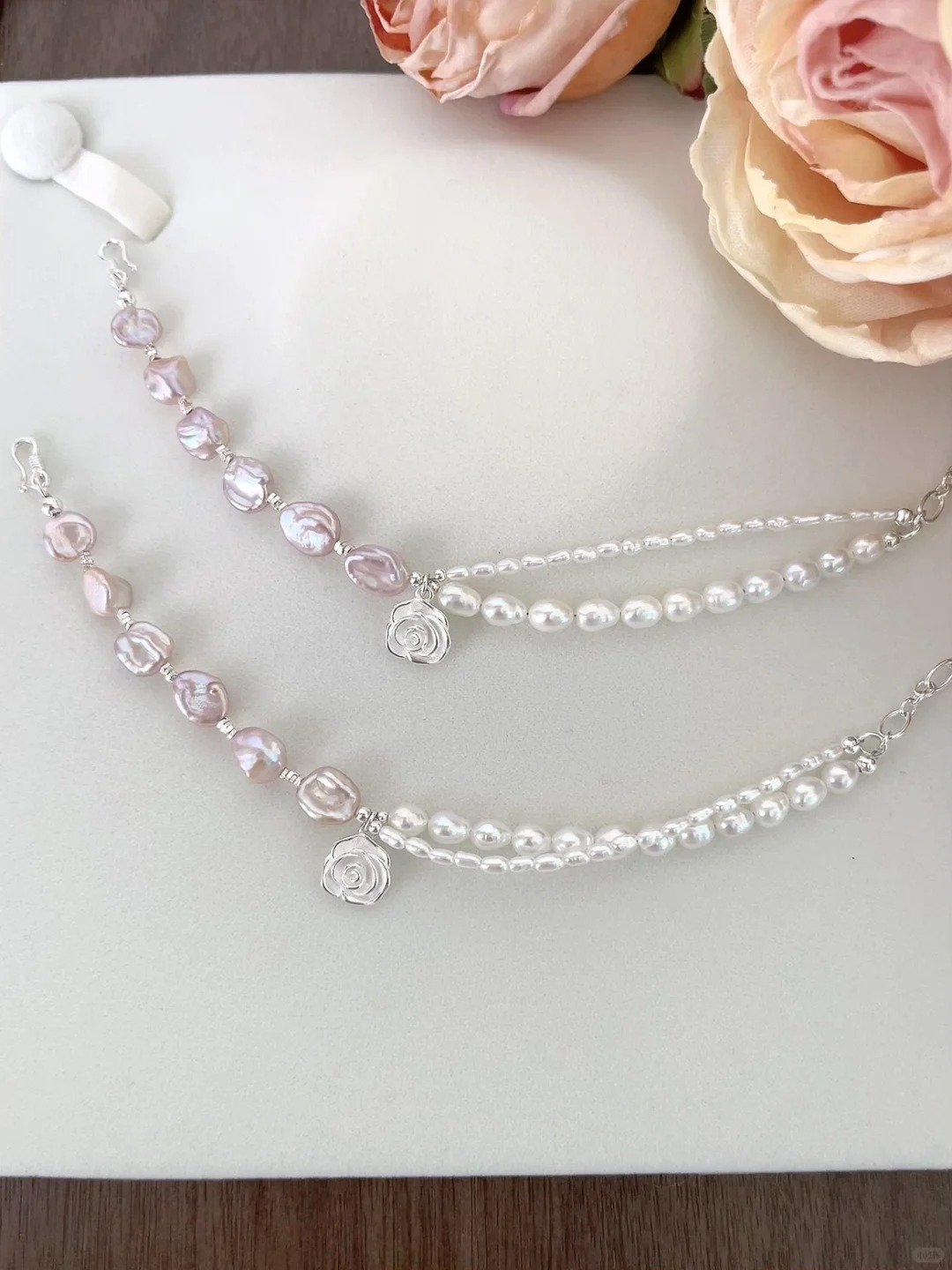 Rose Pearl Bracelet