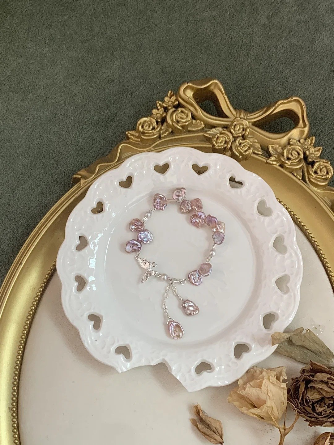 Butterfly Pearl Bracelet