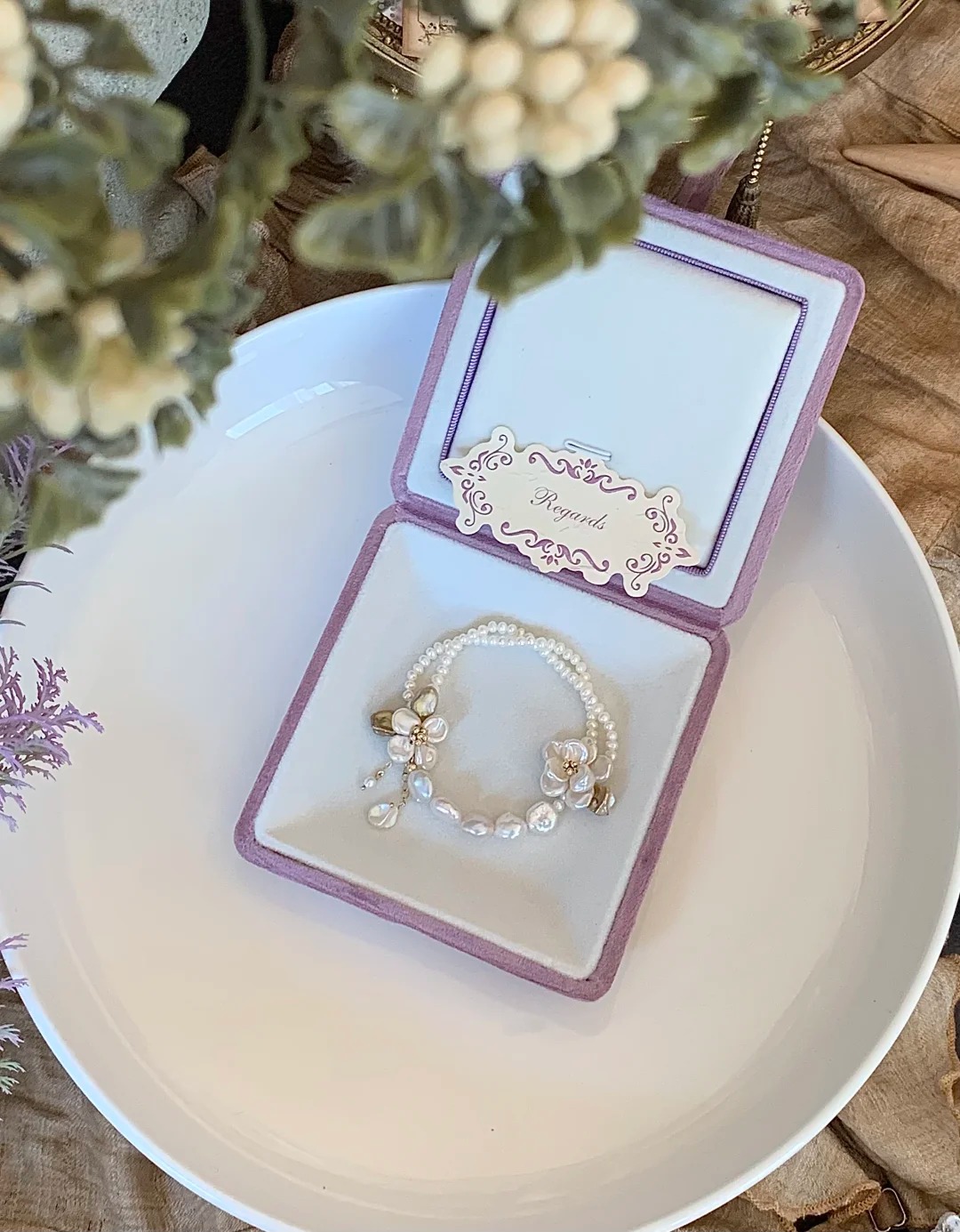Sweet Tea Series Flower Pearl Bracelet