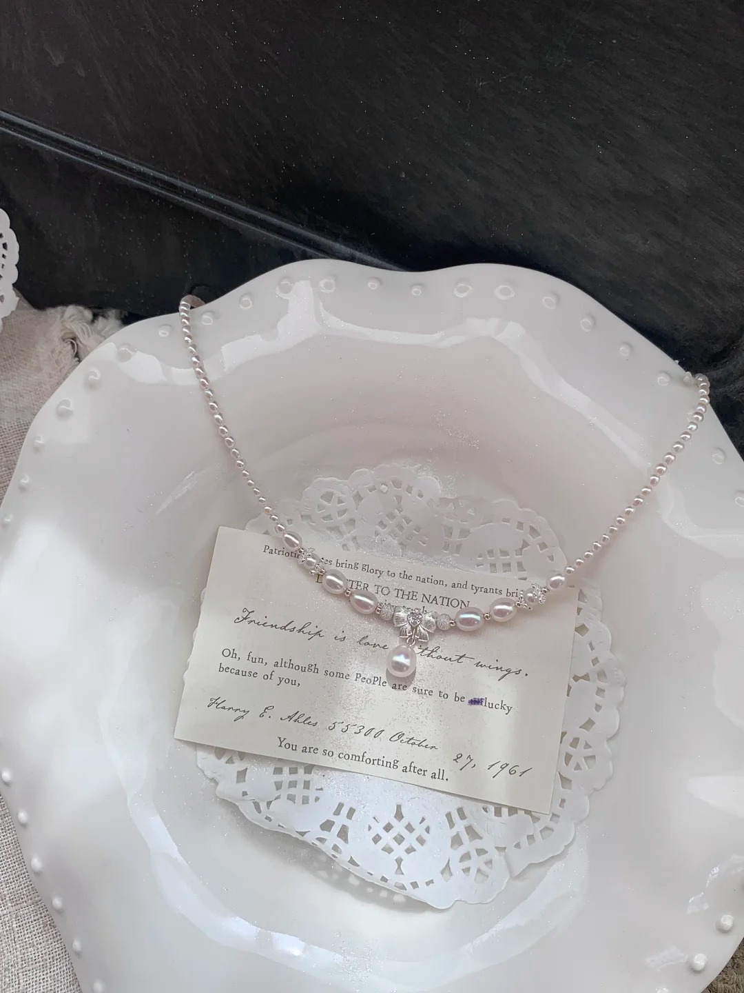 Princess Style Natural Handmade Pearl Necklace Daily Simple Style
