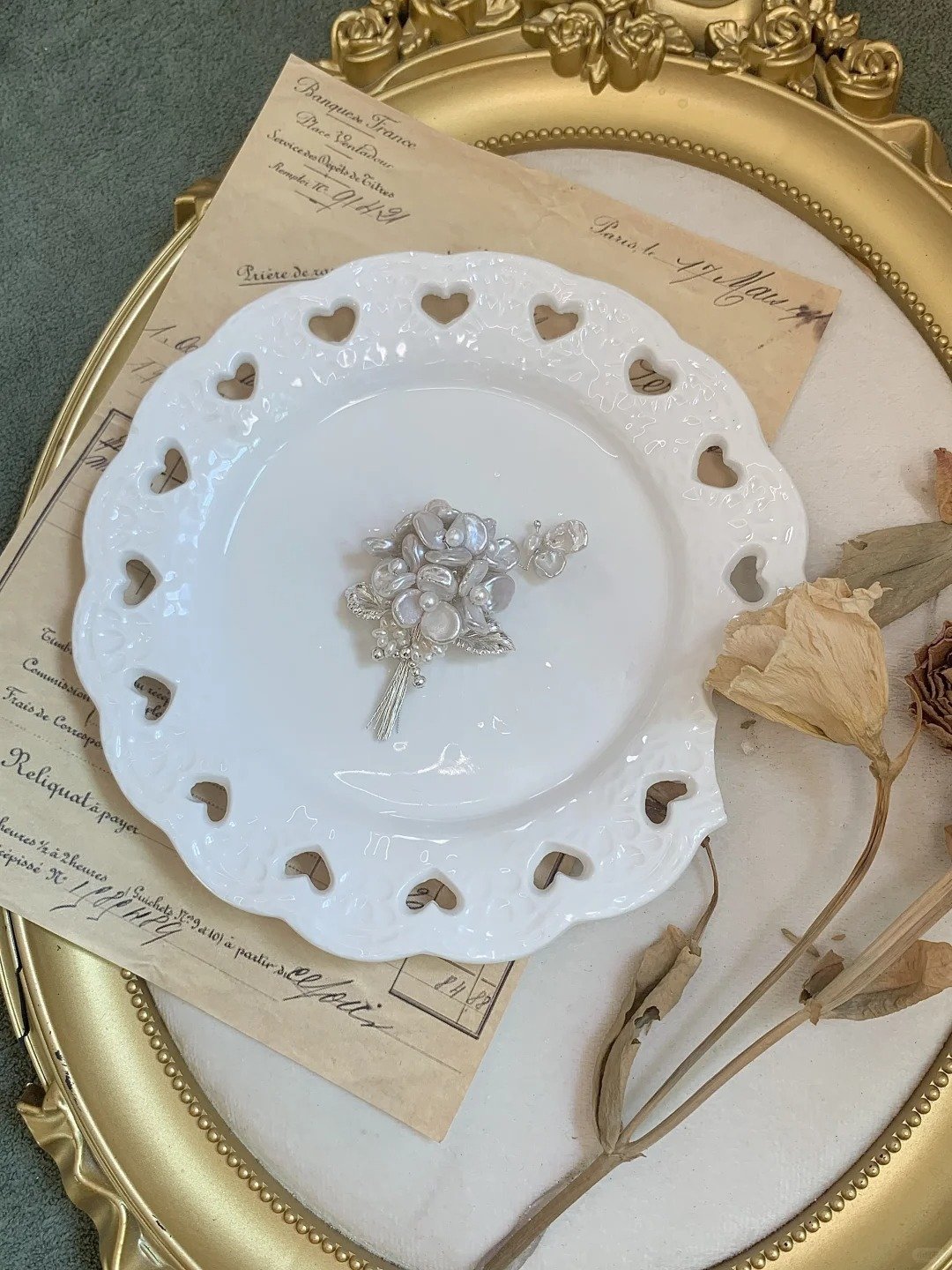 Bouquet Pearl Brooch