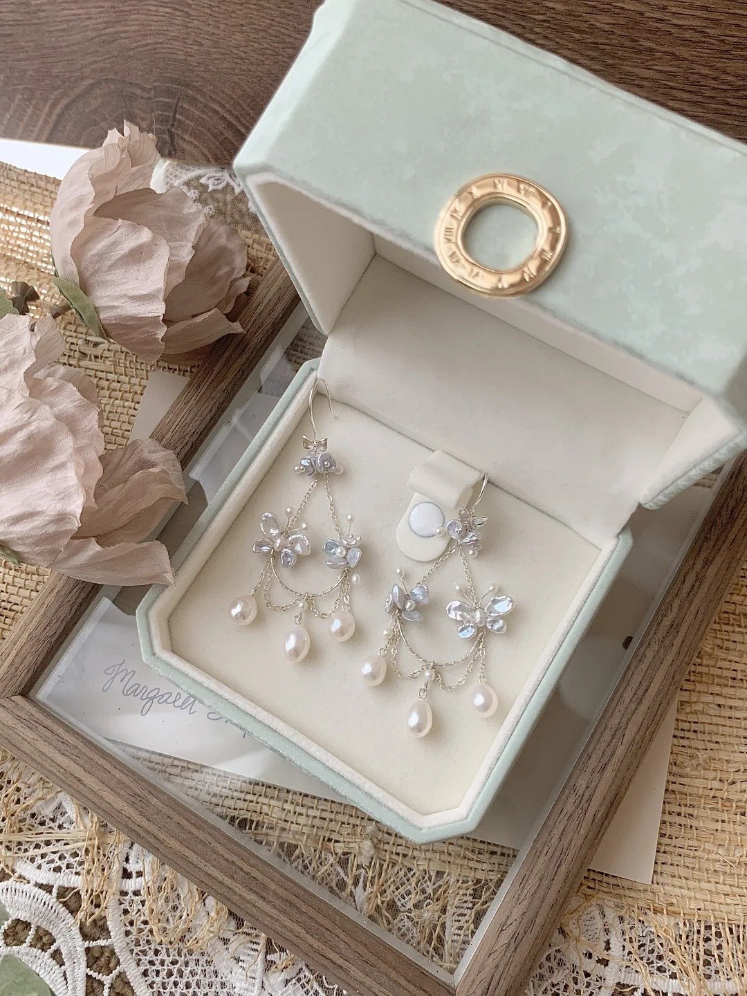 Butterfly Pearl Earrings