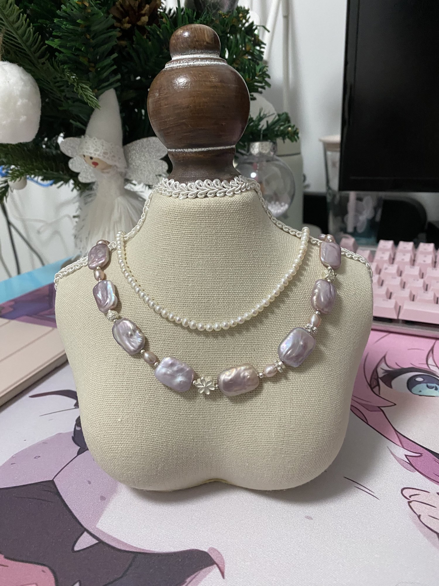 Square Pearl Necklace