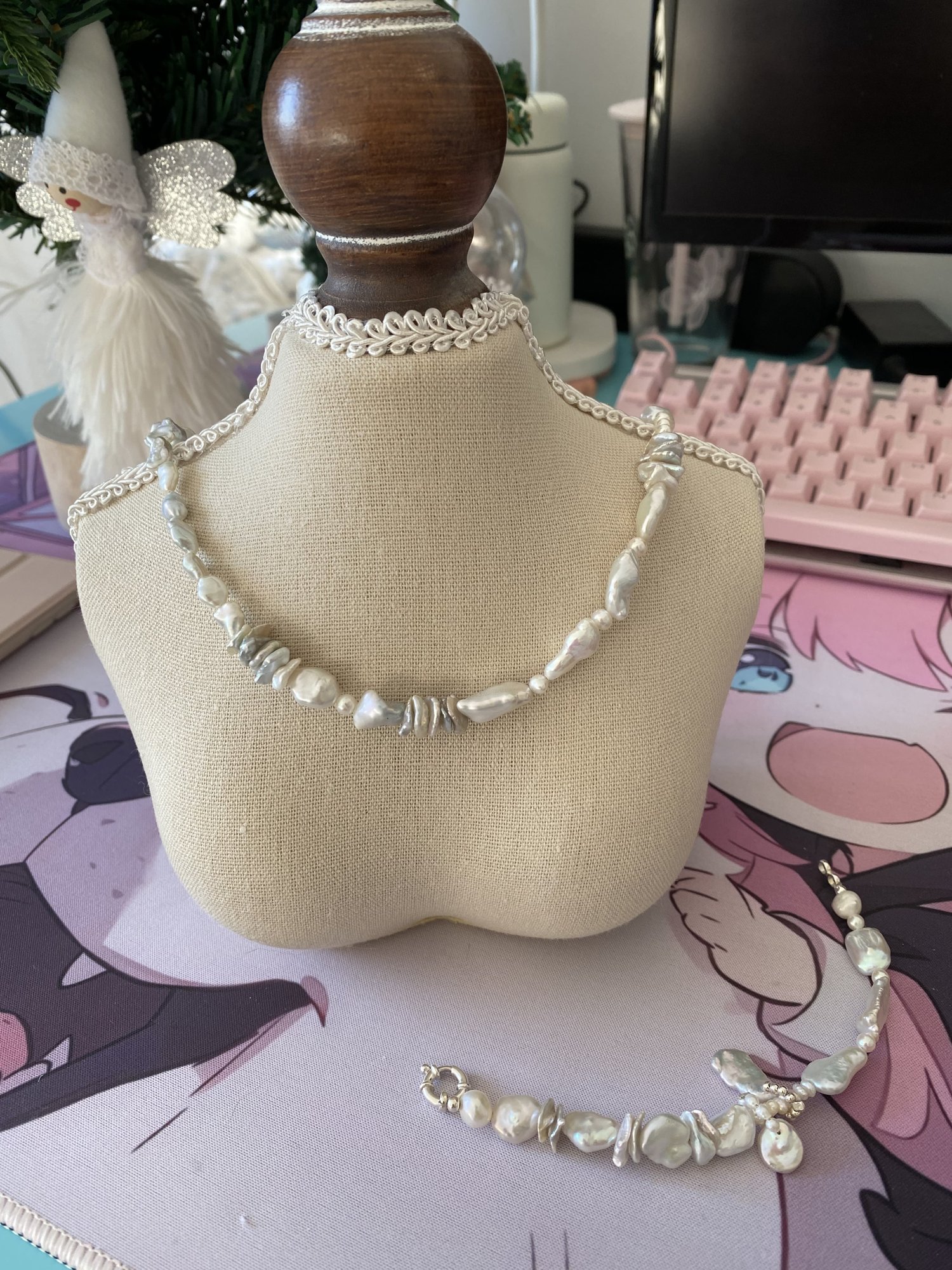 Blue Pearl Necklace