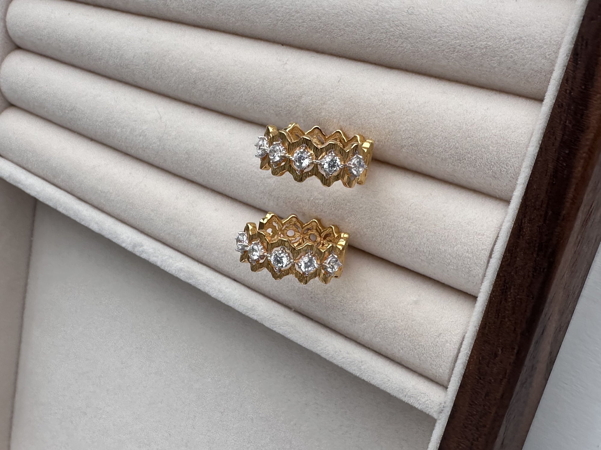 Brushed Zirconia Earrings