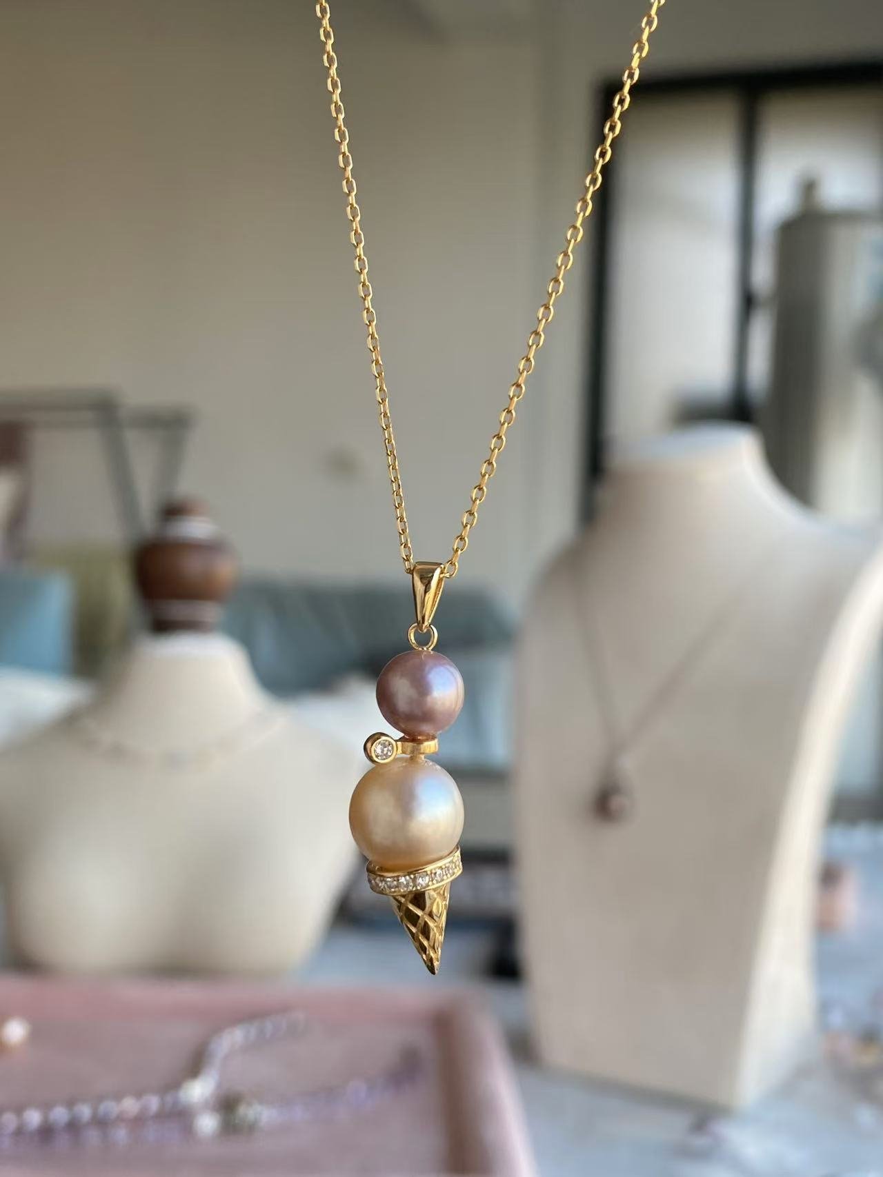 Ice Cream Pearl Pendant