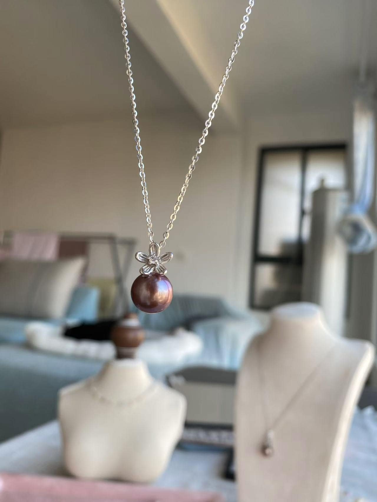 Small Flower Pearl Pendant