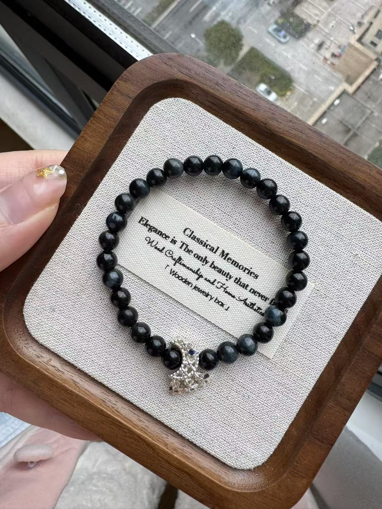 Blue tiger eye stone bracelet