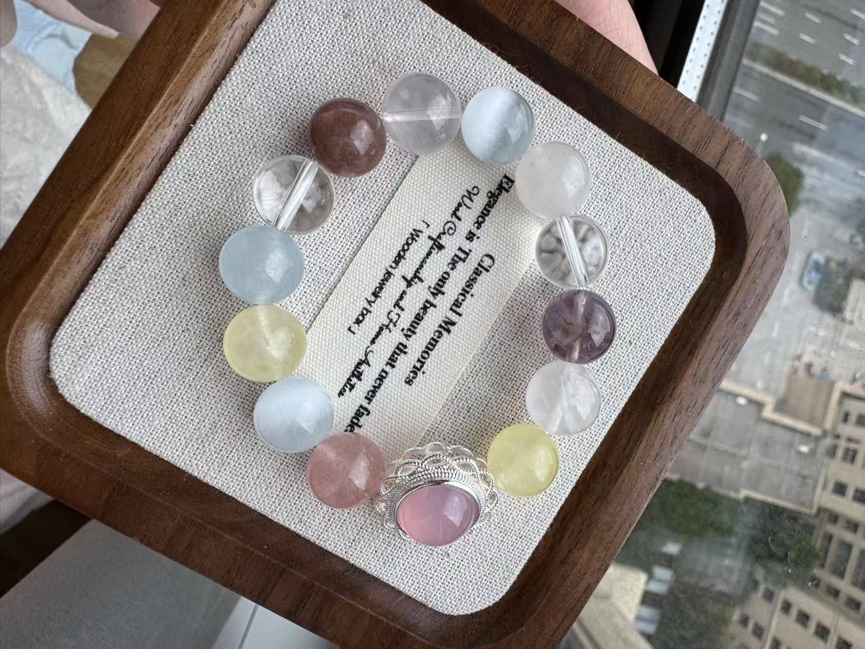 Natural crystal bracelet