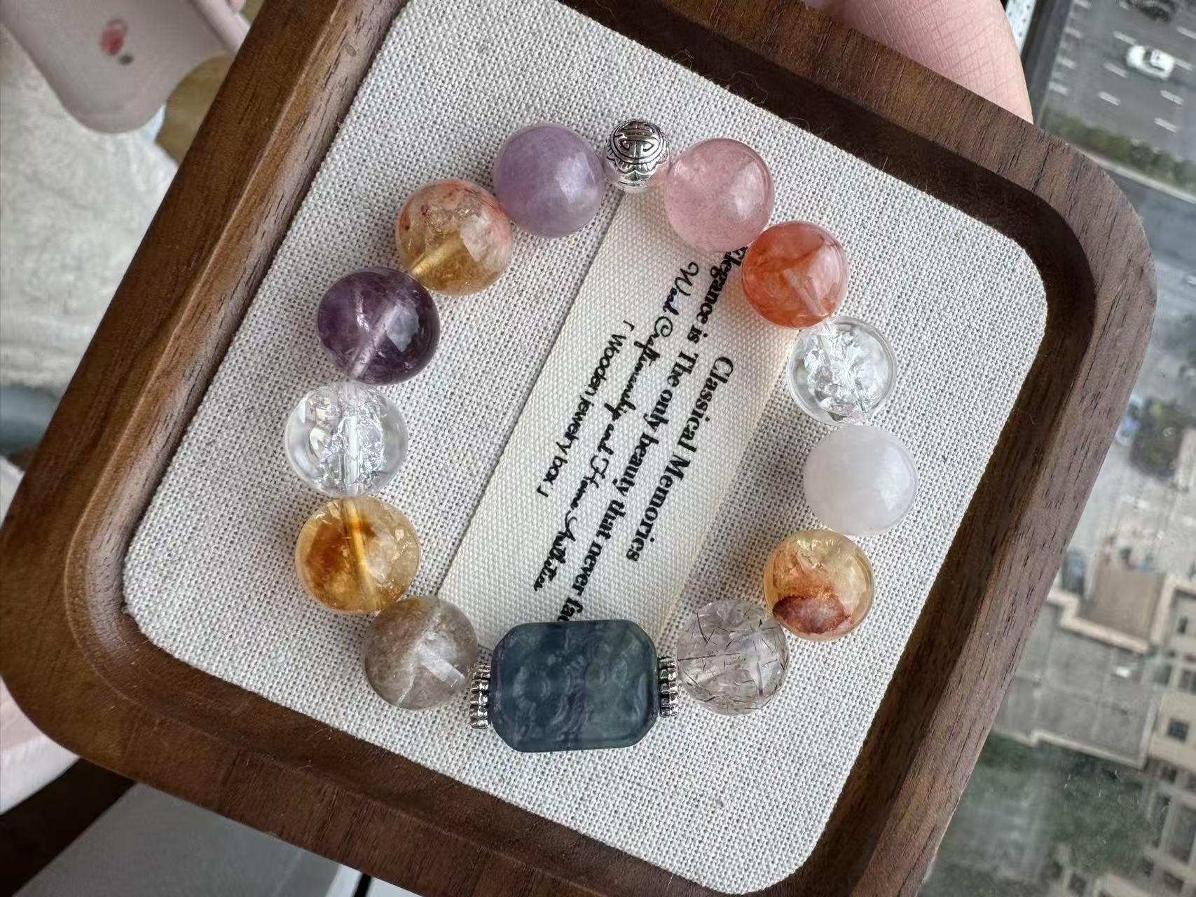 Natural crystal bracelet