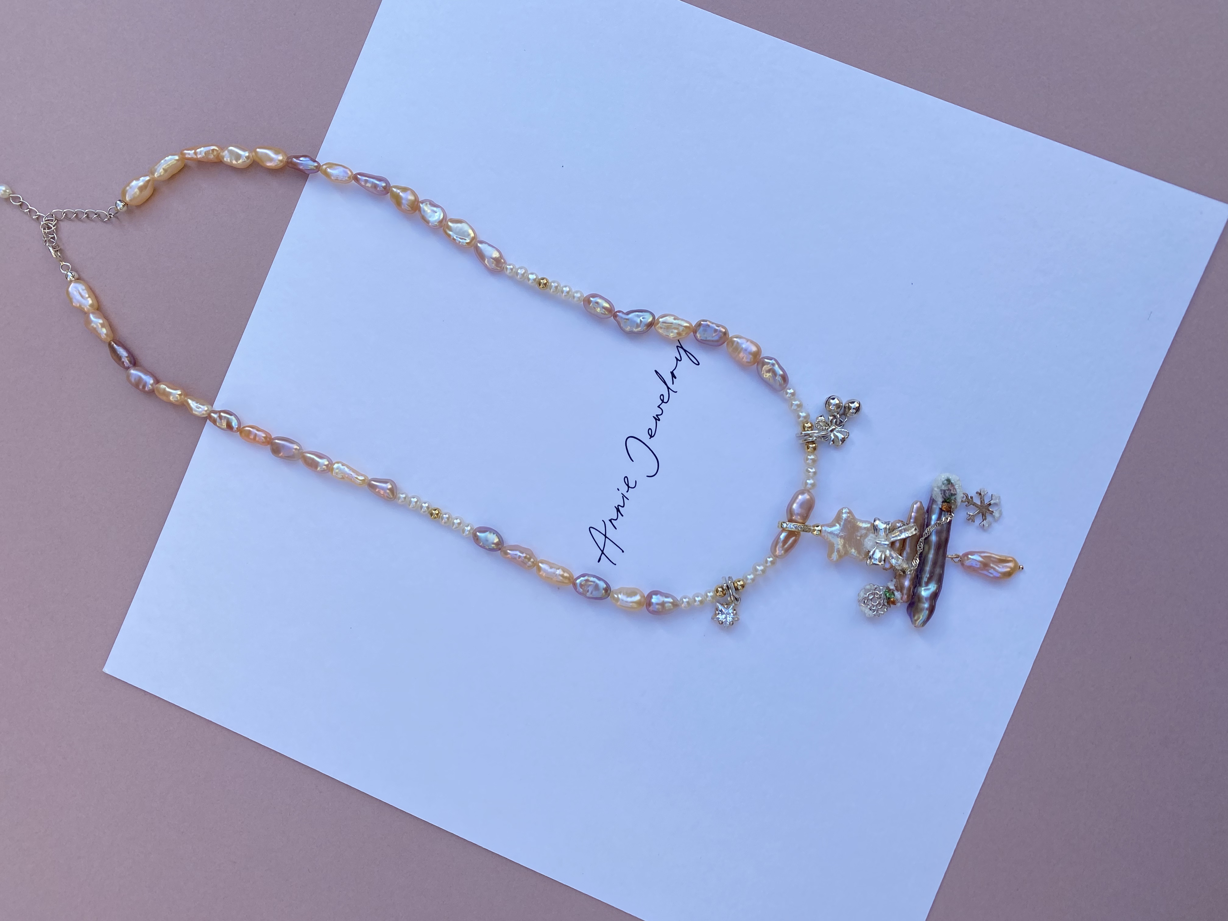 Christmas Tree Pearl Necklace