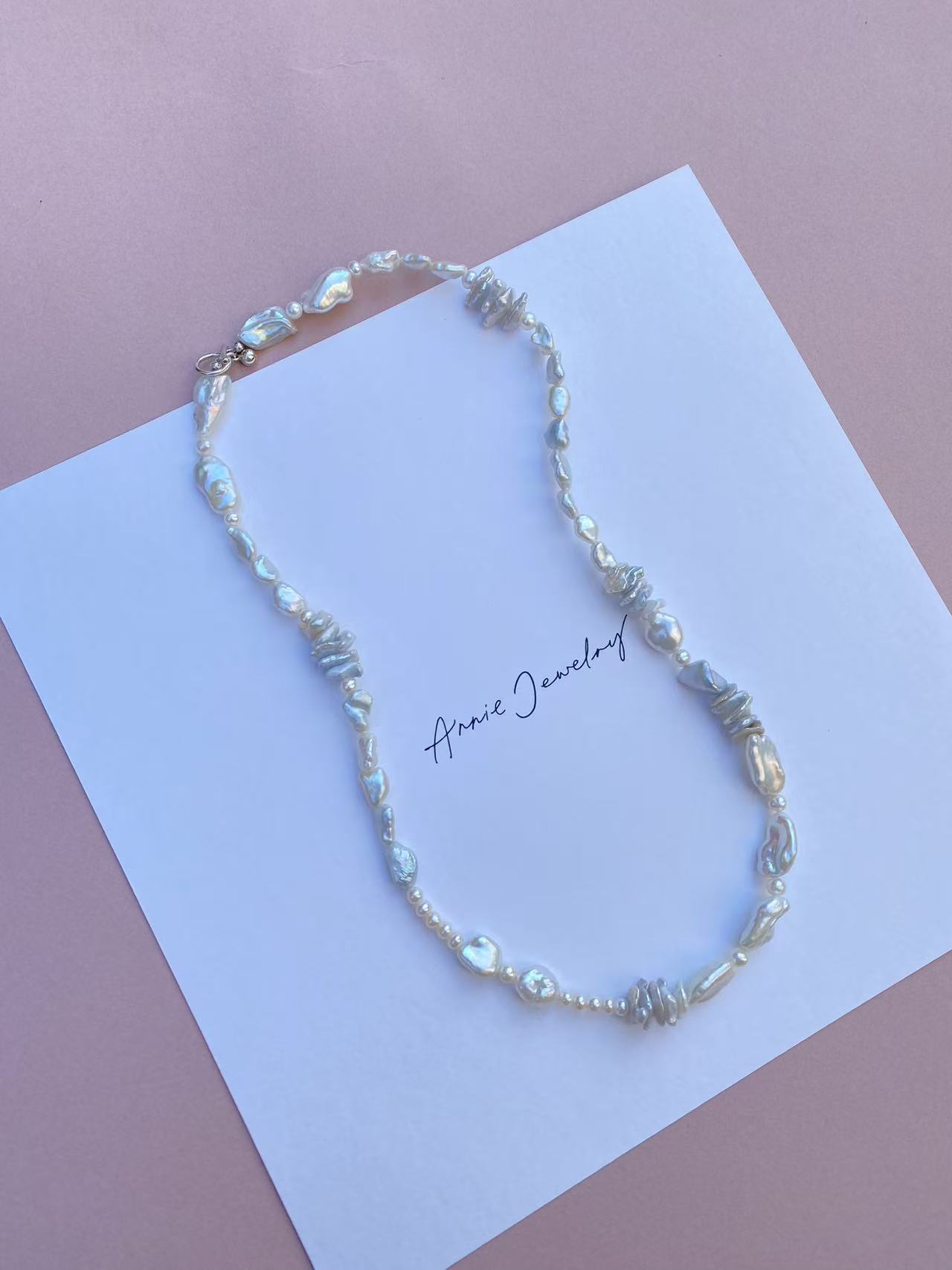 Blue Pearl Necklace