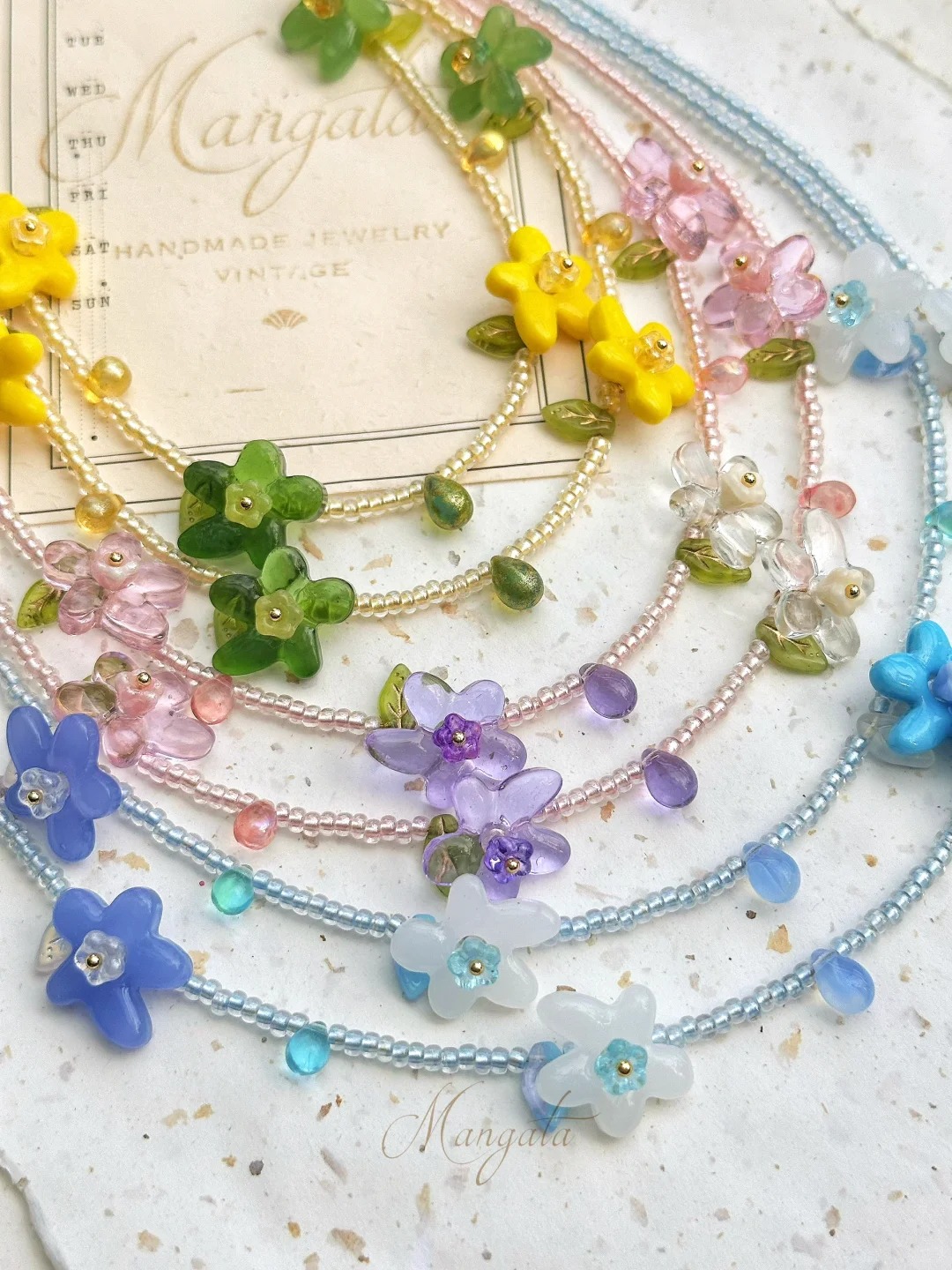 Glass Flower Necklace