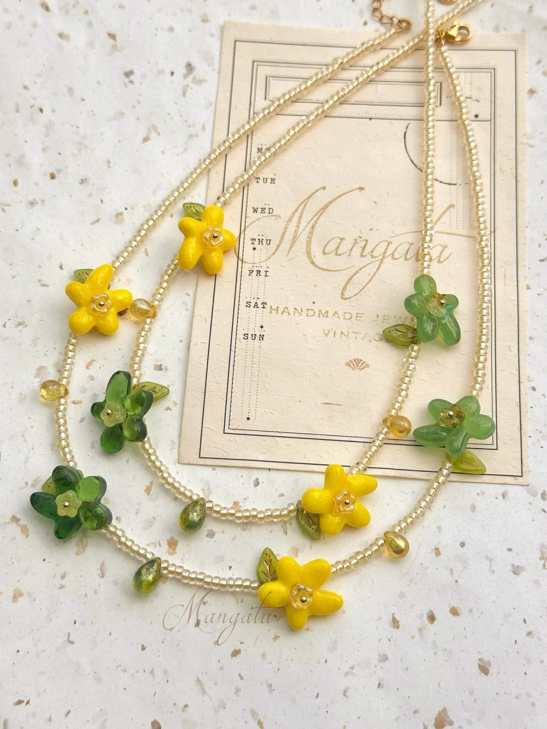 Glass Flower Necklace