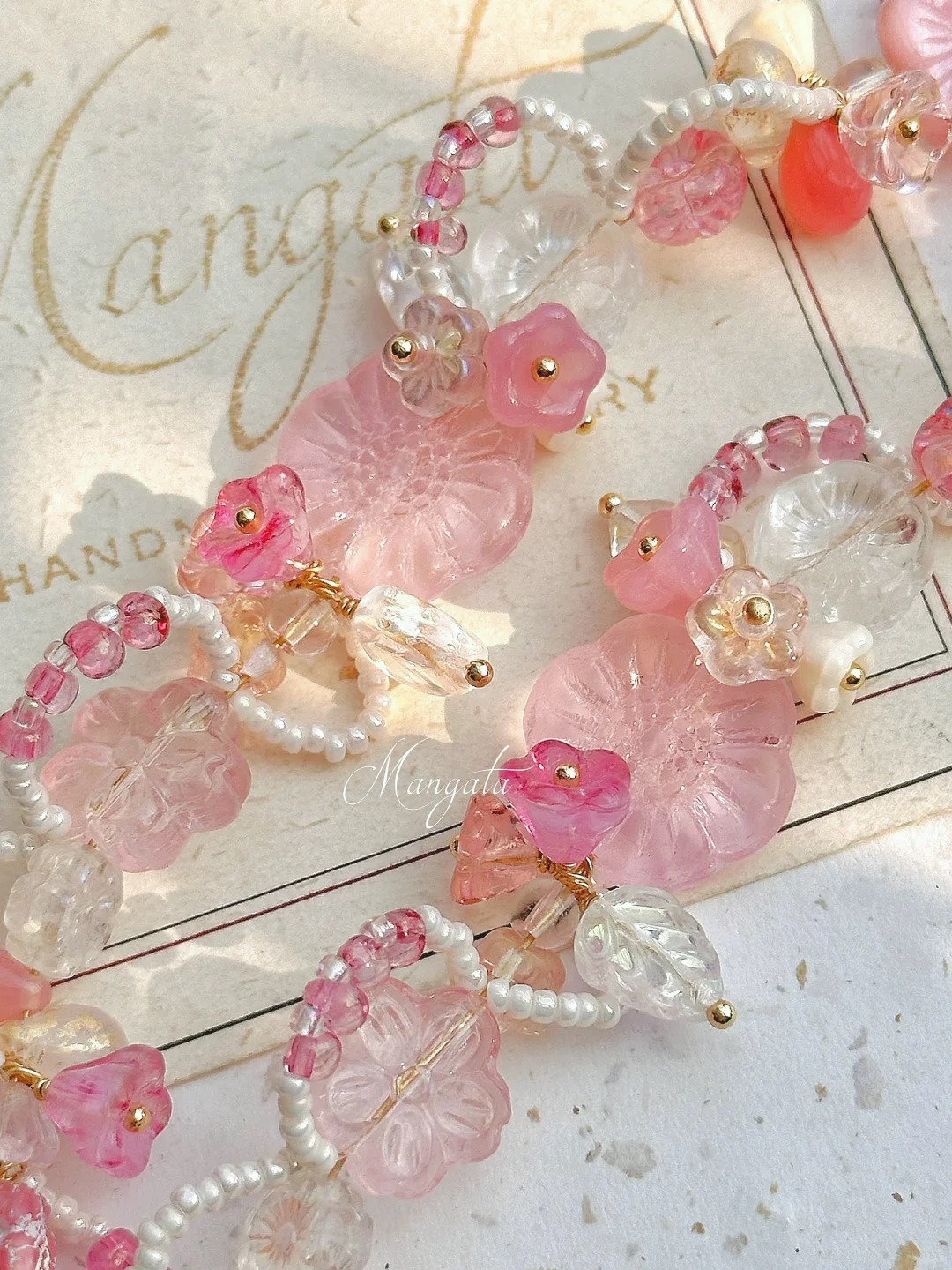 Spring cherry blossom bracelet