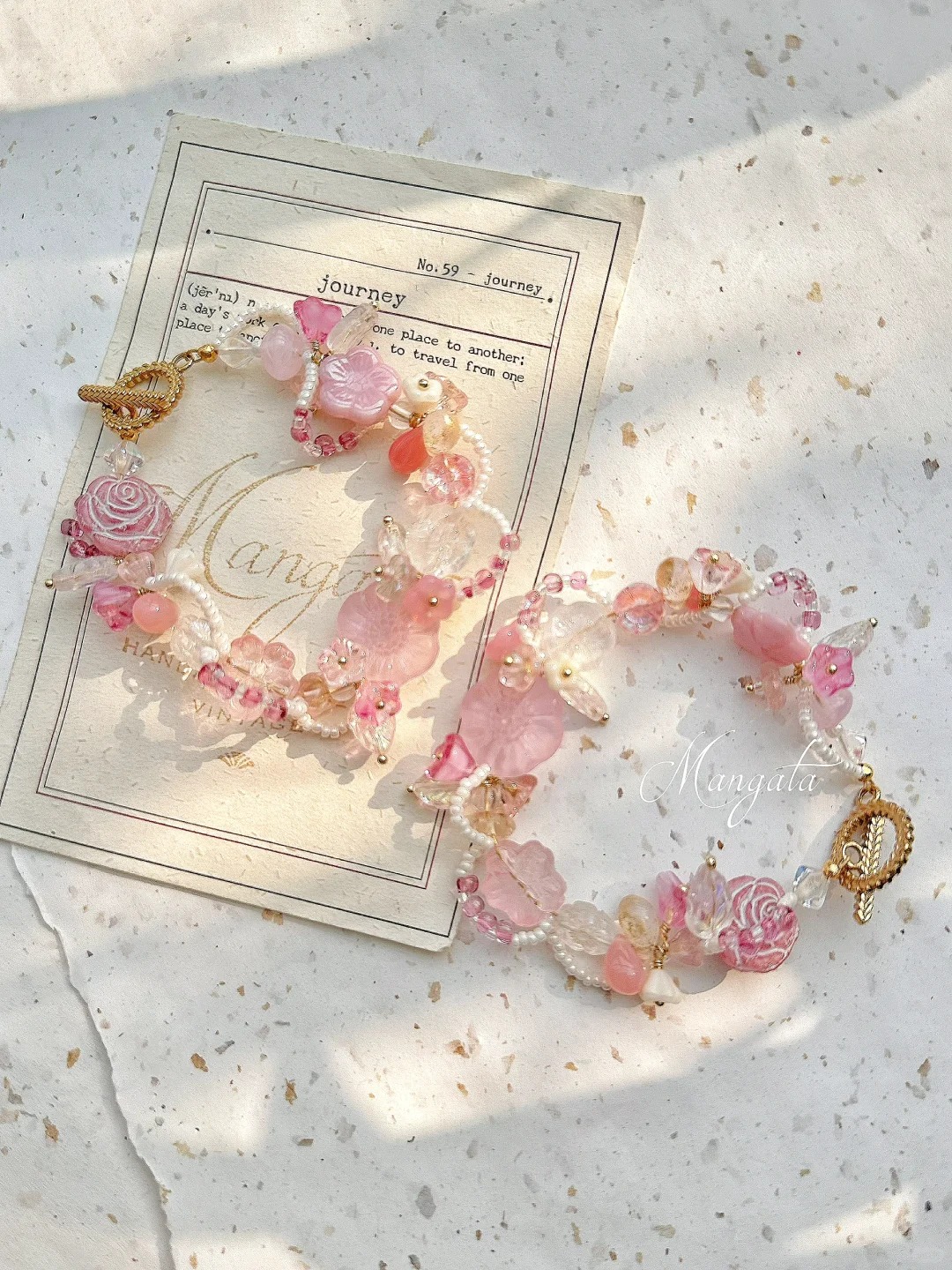 Spring cherry blossom bracelet