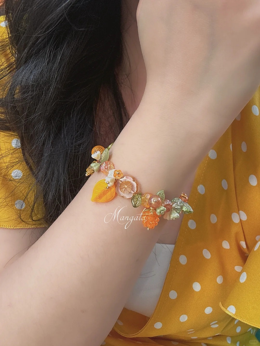 Golden Raspberry Bracelet