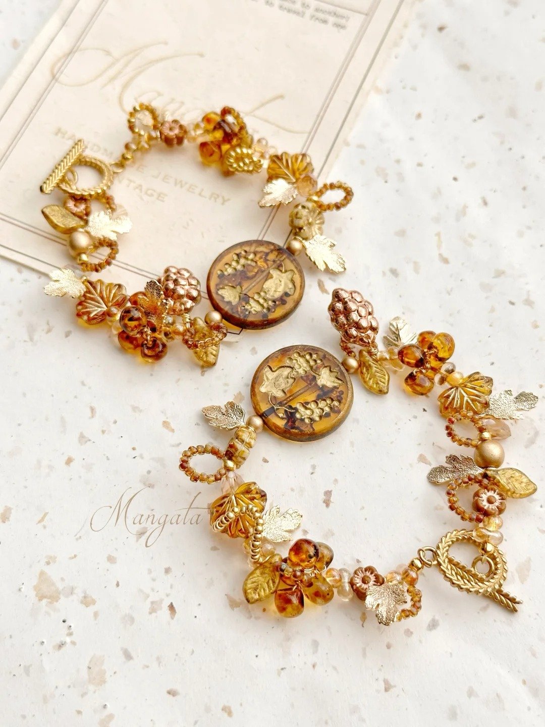 Gold vineyard bracelet